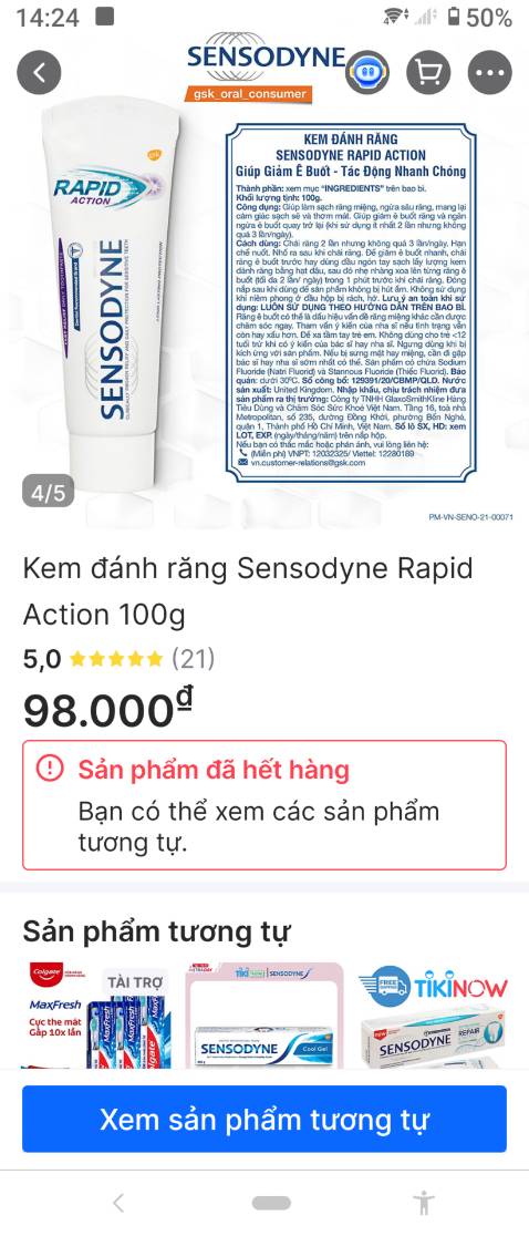 Không đúng thực tế. Nước sản xuất tại Thái Lan chứ không phải UK