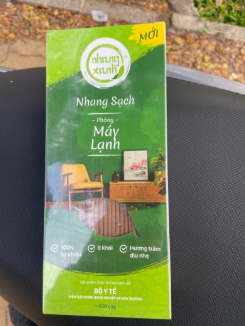 Nhang xài phòng kín khá tốt , ít khói, mùi thơm nhẹ , sản phẩm tốt .