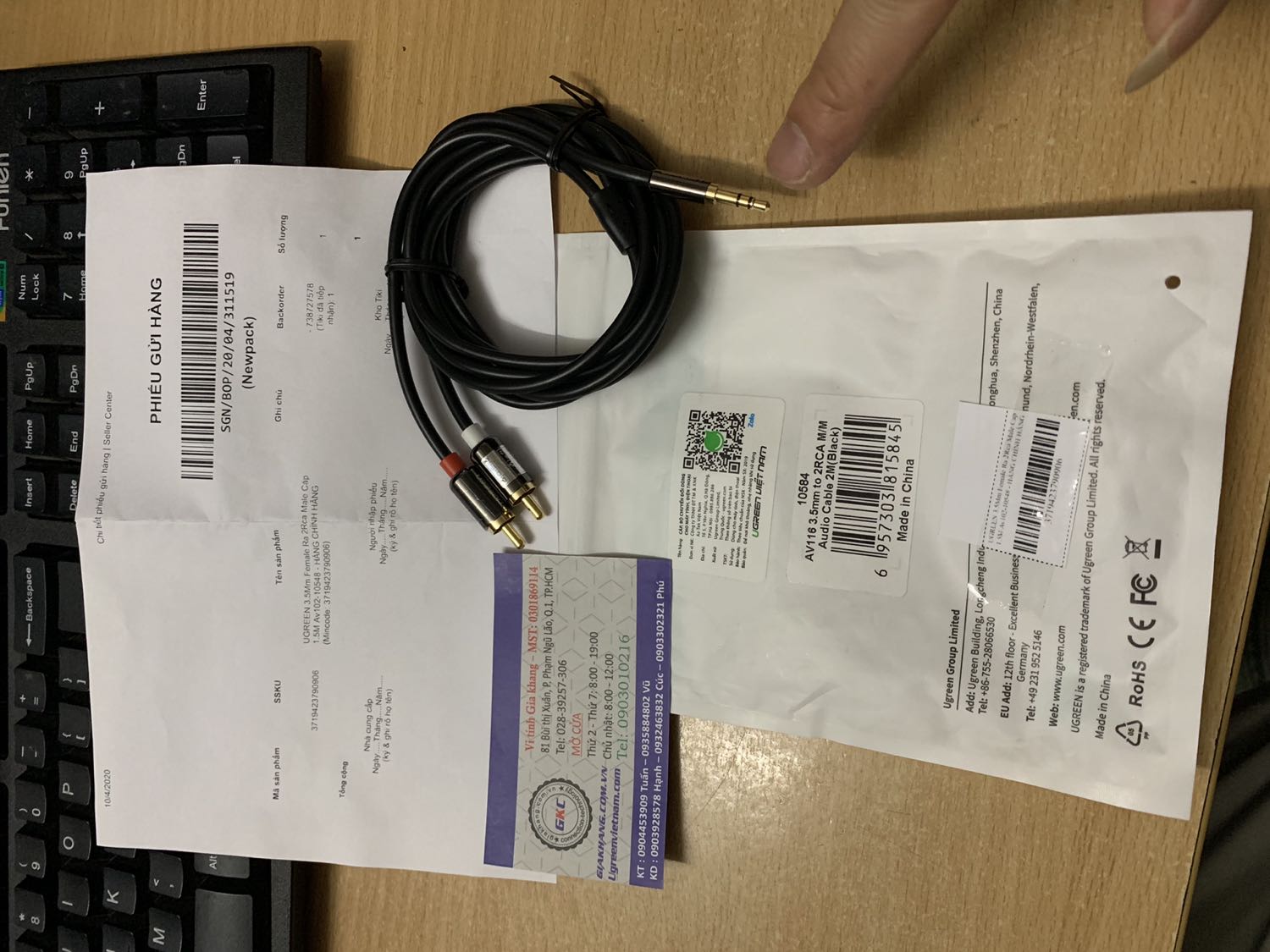 Tiki giao nhầm sản phẩm rồi, đặt  hàng là cáp urgreen Av1*** lại đưa nhầm thành cáp urgreen AV116 1054