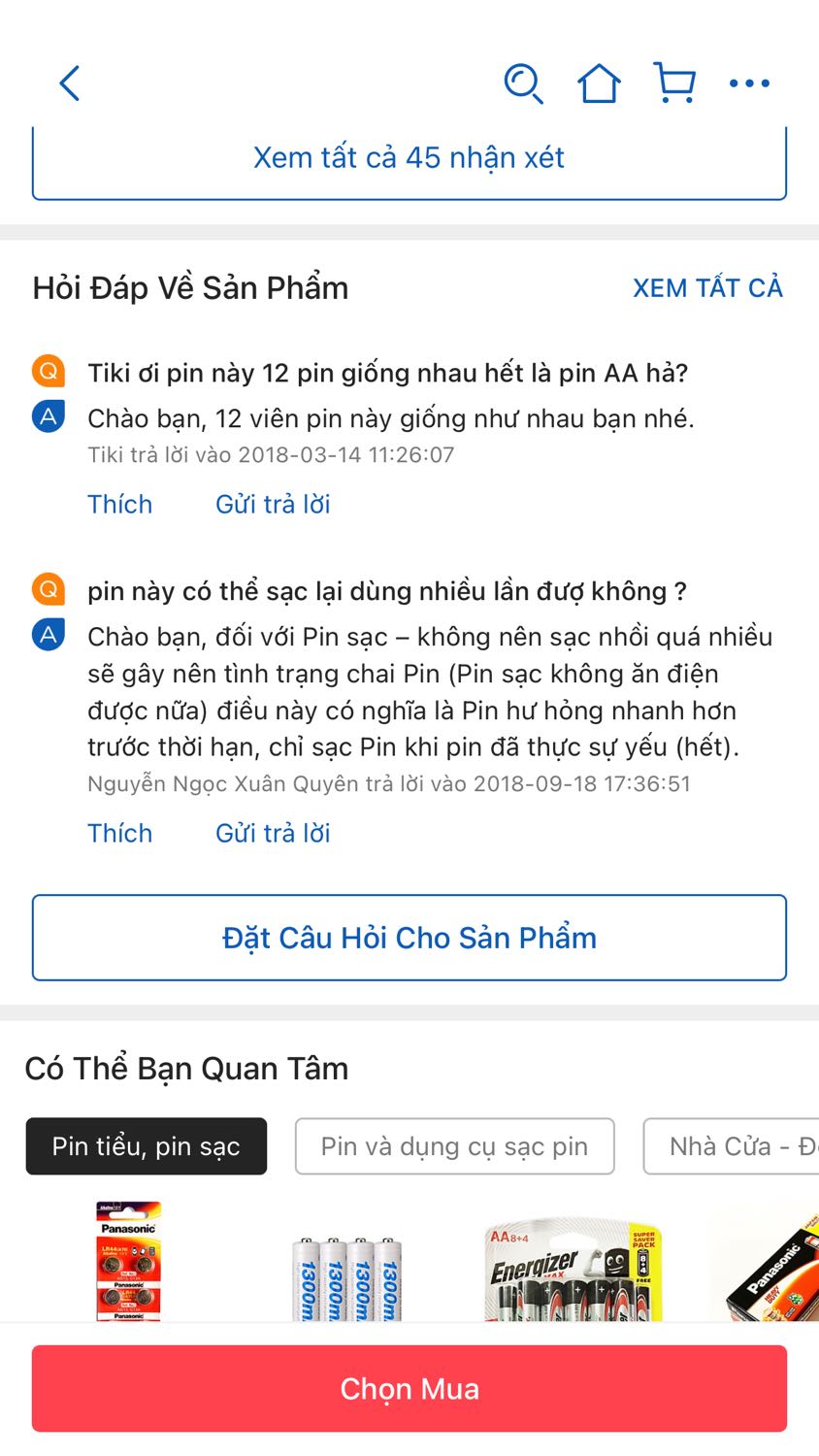 Có vẻ như Mã sản phẩm trên web và mã sản phẩm mình nhận không khớp nhau. Ngoài ra, như shop có trả lời câu hỏi của khách cũng như có ghi rằng sản phẩm có khả năng sạc lại nhưng trên bao bì pin mình thấy ghi Do not Recharge Có vẻ như Mã sản phẩm trên web và mã sản phẩm mình nhận không khớp nhau. Ngoài ra, như shop có trả lời câu hỏi của khách cũng như có ghi rằng sản phẩm có khả năng sạc lại nhưng trên bao bì pin mình thấy ghi Do not Recharge