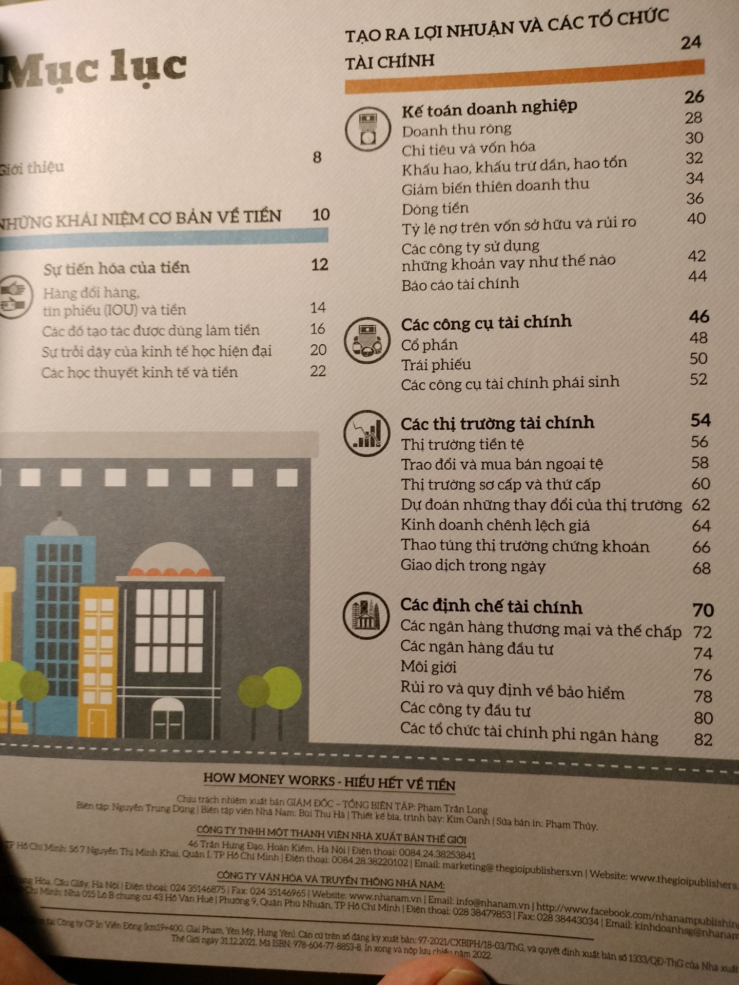 Ban đầu có bọc mà mình đã mở trước khi chụp ảnh rồi, hehe, Fahasa chuae bao giờ làm mình thất vọng. Có được một cuốn sách phổ cập kiến thức như thế này mình mừng lắm, lật xem mục lục mà sung sướng vì biết sắp được làm quen và hiểu những khái niệm đã luôn là dấu chấm hỏi lớn nối đuôi với mình. Chi vài trăm nghìn để hiểu về tiền bạc của nền kinh tế và do chúng ta tạo ra sau này theo mình là rất đáng giá vậy