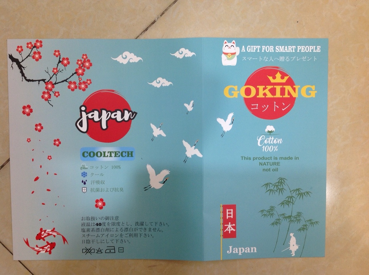 Đã mua áo thun, áo khoác  của Goking. Tất cả đều hài lòng. Bao bì Nhật Bản đẹp