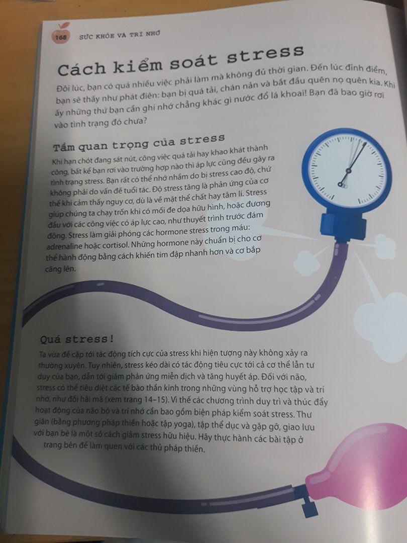 Sách này vô cùng hay và hữu dụng cho các bạn cần khắc phục trí nhớ của mình trở nên tốt hơn! Vì sách này có nhiều hình ảnh sôi động, nhiều màu sắc bắt mắt, ngôn ngữ hay, dễ hiểu và có các bài tập kiểm tra não cực kì tốt luôn, còn có đáp án nữa nhe. Để rèn luyện não của bản thân mỗi ngày, theo mình nghĩ cuốn sách này rất hữu ích cho tất cả mọi người luôn đấy!