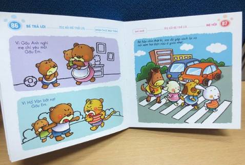 Bộ sách nhỏ, nhưng các câu hỏi đc trình bày dễ hiểu, phù hợp với từng độ tuổi của bé! chất liệu giấy đẹp, in màu sắc nét.