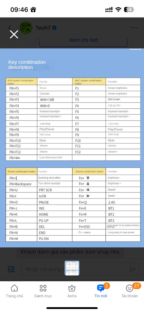 Sản phám ok, gõ nhanh nảy, chất lượng ok và đặt biệt là shop nhiệt tình, cơ mà mọi người cần lưu cái này lại kẻo ngơ ngác như mình, mấy cái phím tắt này rất quan trọng khi sử dụng phim 65 nhé, mình tìm trên mạng cũng không có cái này mới ghê, hên shop có đưa cho mình