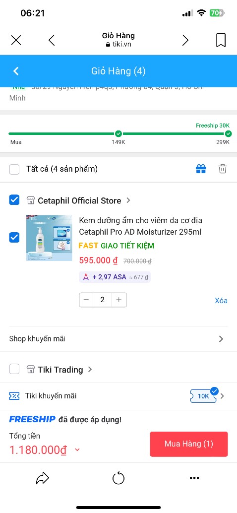Ủa lu bu mới xem lại đặt đơn ok là 1180 sao bill giao là 1190