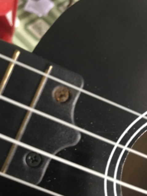 Đinh vít rỉ sét. Ko thể chỉnh dây đàn. Thất vọng ko dùng dc