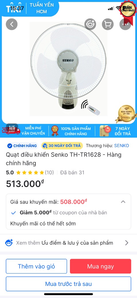 - Giao hàng đúng mẫu. Tốt;
- Động cơ êm. Tặng Shop 5 sao! - Giao hàng đúng mẫu. Tốt;
- Động cơ êm. Tặng Shop 5 sao!