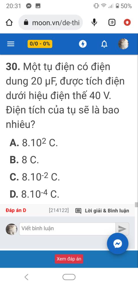 Bình thường sách bên Moon khi tra ID mỗi câu hỏi đều sẽ có đáp án và lời giải chi tiết, nhưng ở cuốn sách này thì mình không thấy, những câu lí thuyết không nói nhưng câu bt lại không có lời giải :((