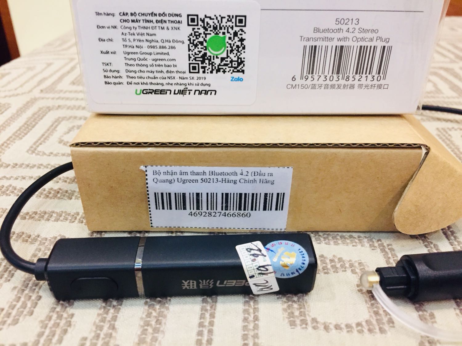 Đã nhận được bộ thu phát, kết nối được với loa Bluetooth Bose soundDock 10, chất lượng âm thanh tốt. Cám ơn TIKI đã hỗ trợ đổi sản phẩm nhanh gọn.