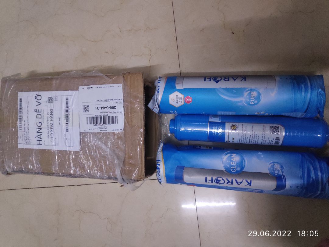 mua bộ 3 lõi lọc số 1, 1 lõi lọc số 2 và 1 lõi lọc số 3, tổng cộng 5 lõi nhưng shop giao thiếu hàng. Đề nghị shop giải quyết gửi bổ sung