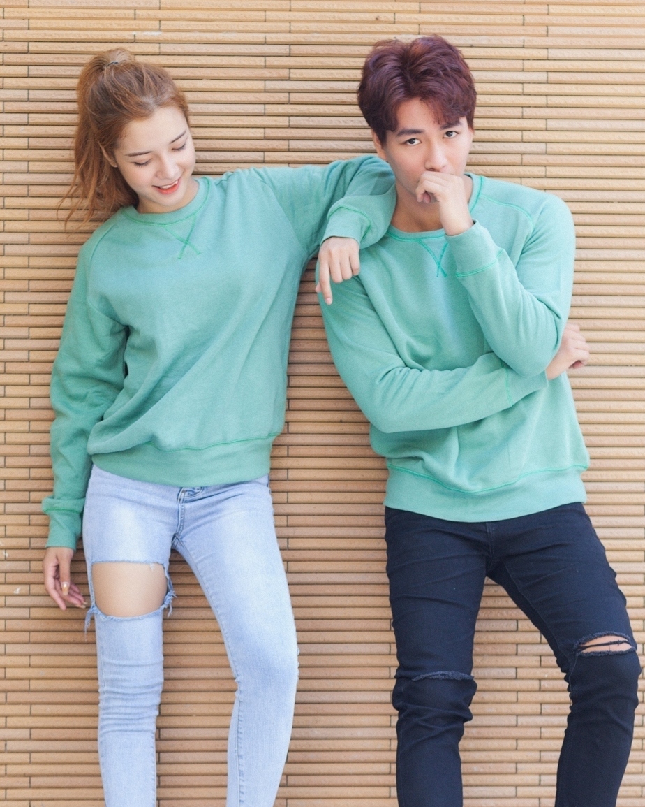 Áo nỉ cổ tròn (nỉ bông, dầy dặn, ấm áp, form unisex, dành cho cả nam và nữ