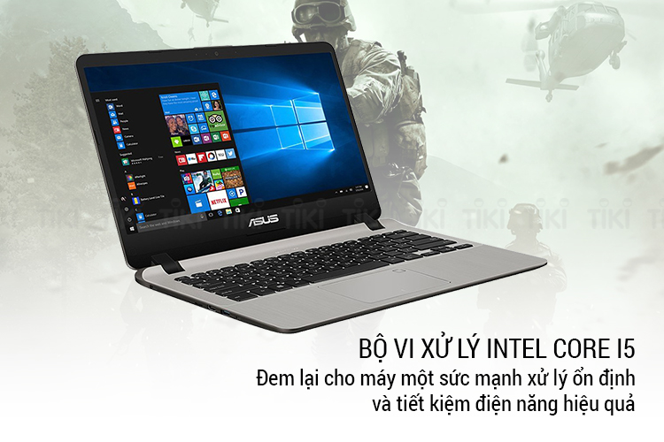 Laptop Asus Vivobook X407UB-BV146T Core i5-8250U/Win10 (14 inch) (Star Grey) - Hàng Chính Hãng