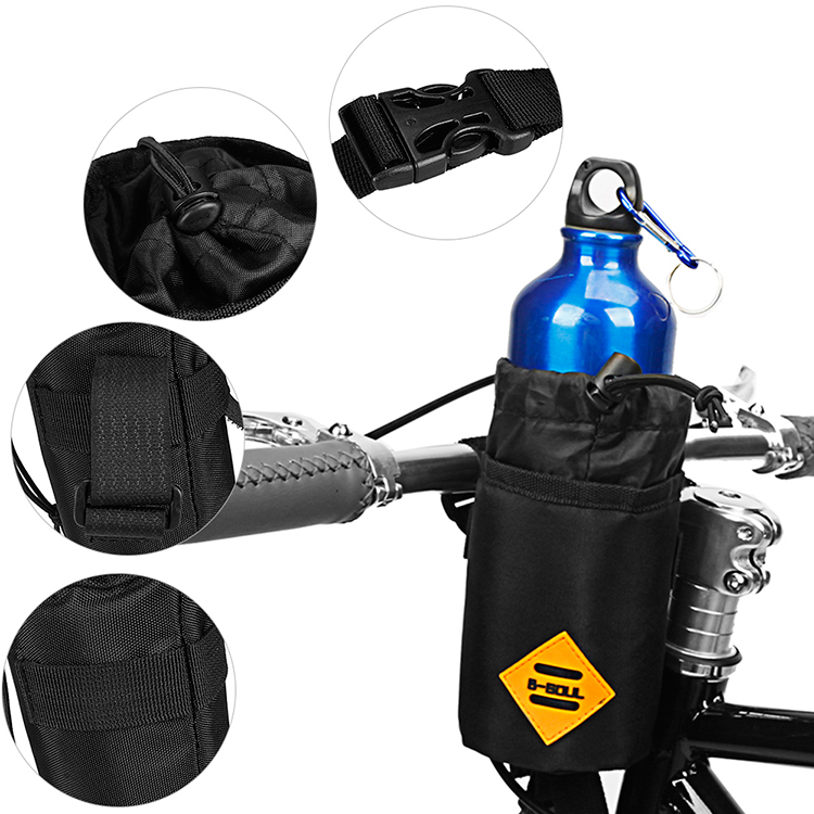 Water-resistant Bicycle Handlebar Water Bottle Holder Bag Storage Pouch for Cycling Camping Hiking Backpacking