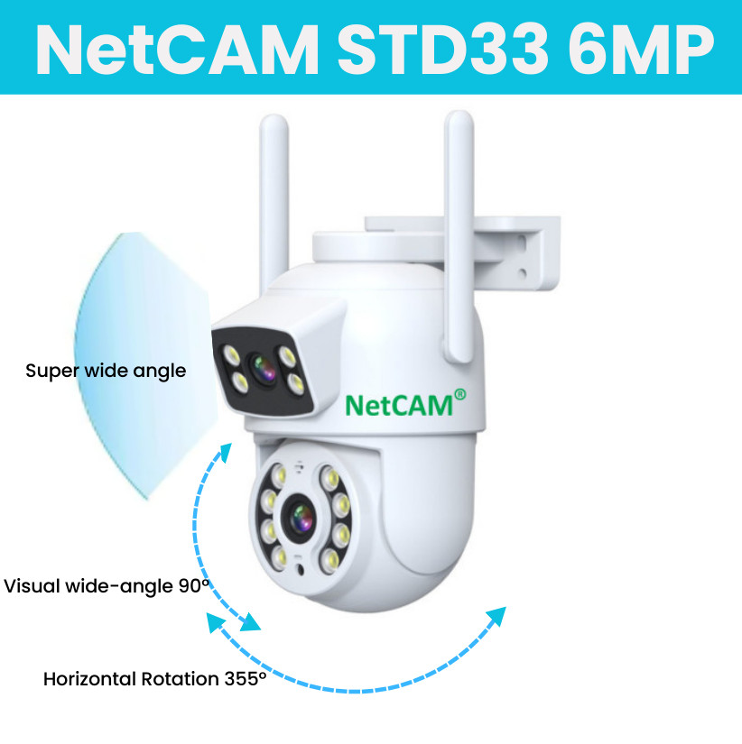 Mua Camera Ngoài Trời NetCAM STD34, Quay Quét 360 độ, có Ống Kính Kép ...