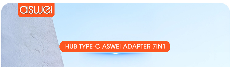 usb, hub type c to hdmi aswei 7in1