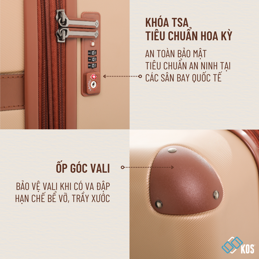 Vali du lịch MODO BY RONCATO CHARM nhựa ABS chống va đập, thương hiệu Ý, bảo hành quốc tế