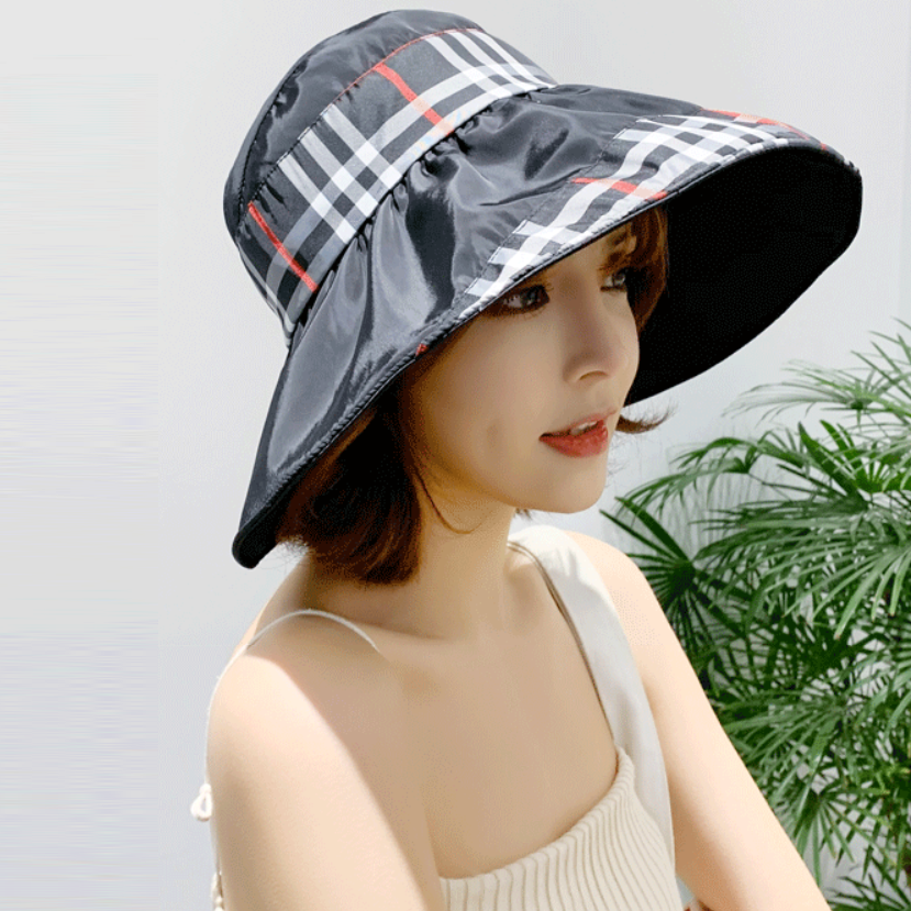 Mũ Đi Biển Gấp Gọn Họa Tiết Ca Rô MU010 MayHomes Chất Liệu Bền Đẹp, Kiểu Dáng Thời Trang