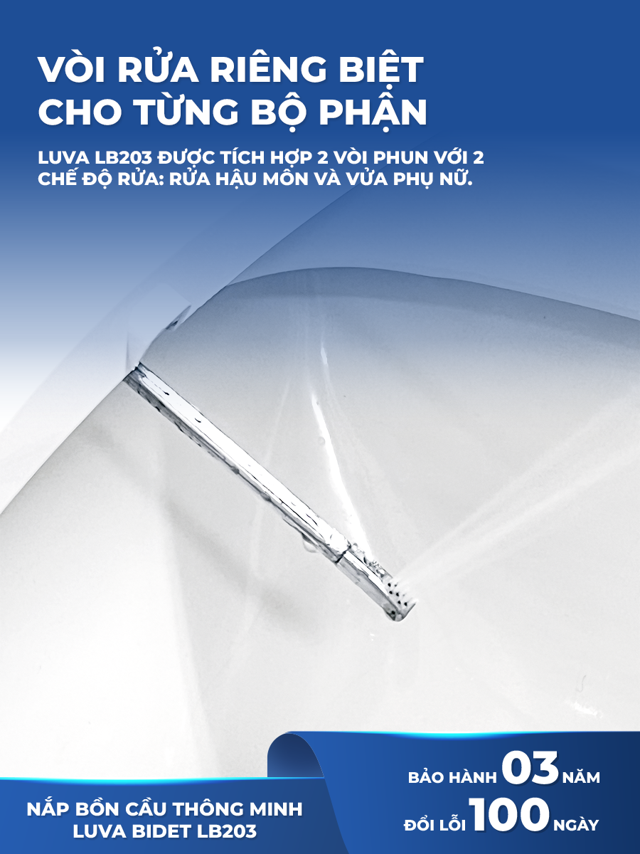 Nắp bồn cầu thông minh LUVA BIDET - LB203