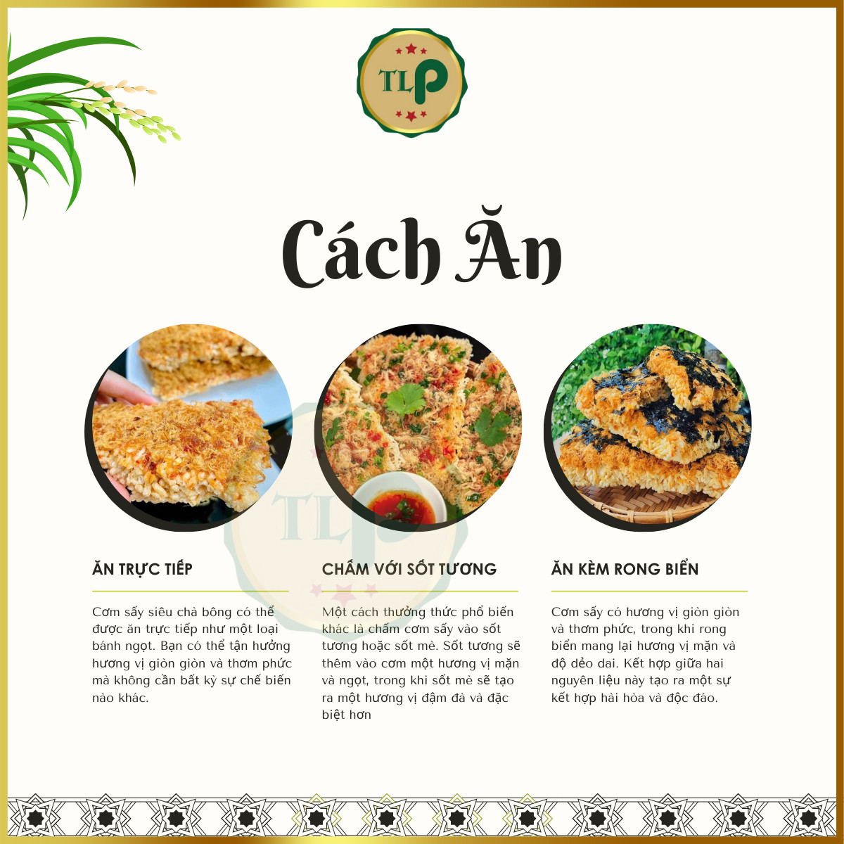 CƠM SẤY CHÀ BÔNG TÂN LỘC PHÁT COMBO 2 BỊCH - MỖI BỊCH 130G