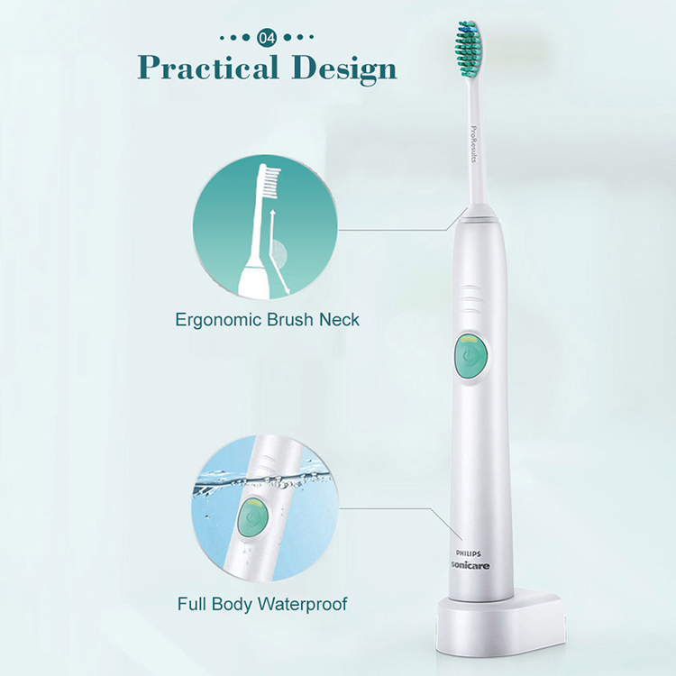 PHILIPS Sonicare HX6511 Electric Toothbrush Adult Sonic Vibration Toothbrush Rechargeable Electric Toothbrush for Dental White US Plug