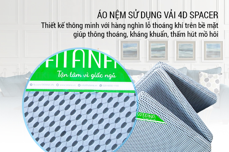 Nệm Cao Su Nhân Tạo TaTaNa Gấp 3