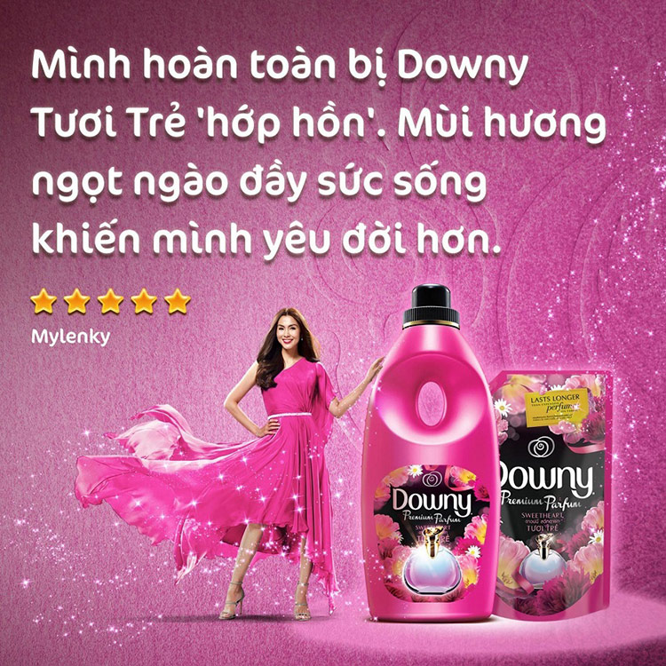 Nước Xả Downy Tươi Trẻ Dạng Chai (800ml)