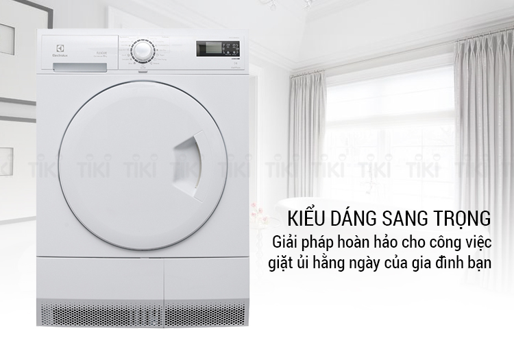Máy Sấy Cửa Trước Electrolux EDC2086PDW (8kg) - Trắng - Hàng Chính Hãng