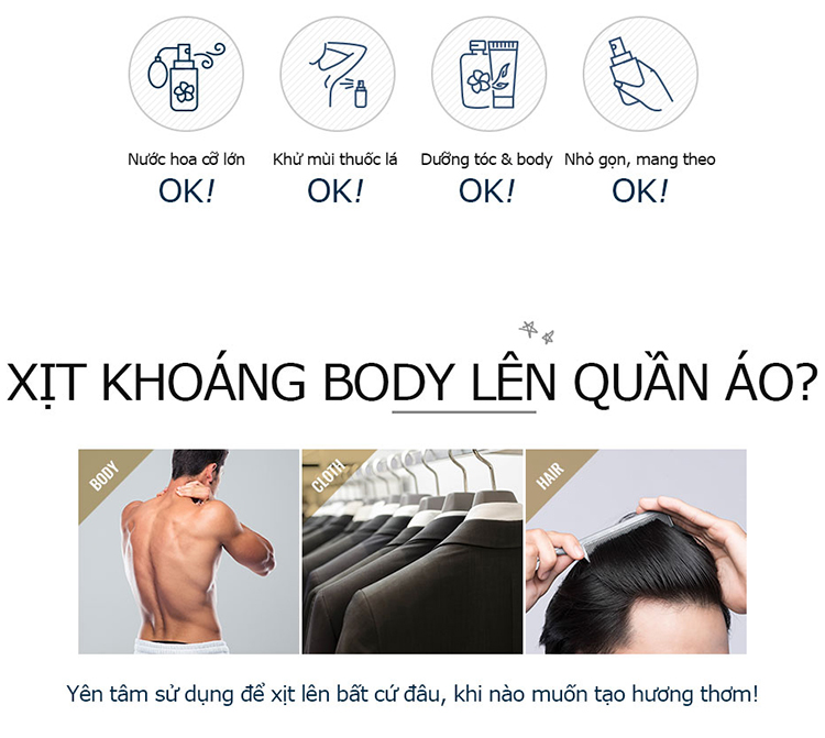 Xịt Khoáng Thơm Body - M'Solic Guy Perfume Mist (100ml)