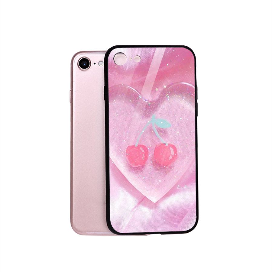 Ốp điện thoại kính cường lực cho máy iPhone 5/5s/se - trái tim tình yêu MS LOVE053