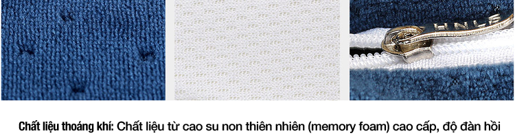 Gối ngủ cao su non HT SYS - Gối cao su non Memory Foam Nhật Bản - Gối giúp ngủ nhanh , chống mỏi vai gáy - Hàng Chính Hãng