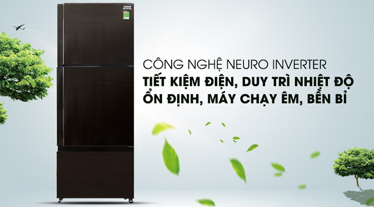 Tủ Lạnh Inverter Mitsubishi MR-V50EH-BRW (414L) - Hàng chính hãng 