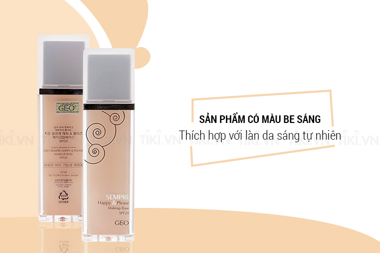 Kem Lót Trang Điểm Sempre H&P Makeup Base Spf20 #1 Skin Beige Geo