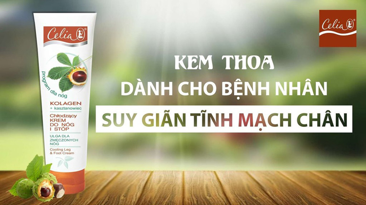 Kem thoa chăm sóc chân suy giãn tĩnh mạch Celia (100ml)