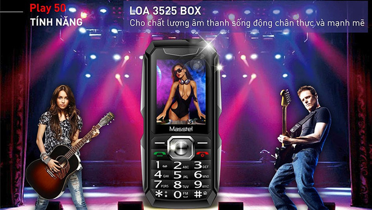 Điện thoại Masstel Play 50 - Hàng Chính Hãng