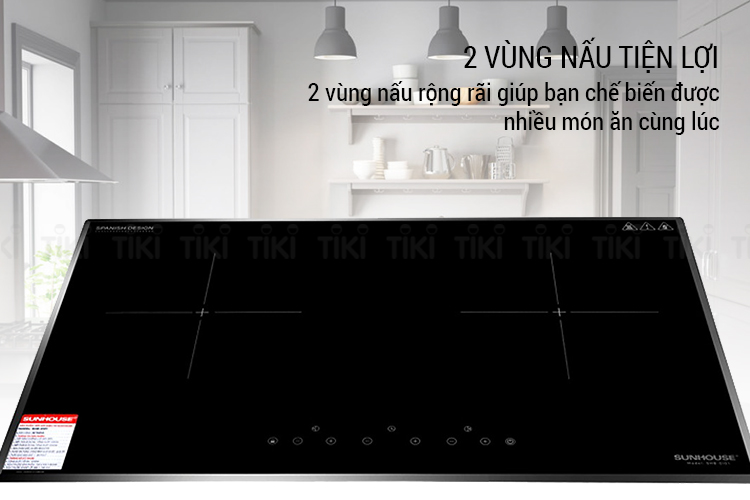 Bếp Đôi Điện Từ Âm Sunhouse SHB DI01 - Hàng Chính Hãng