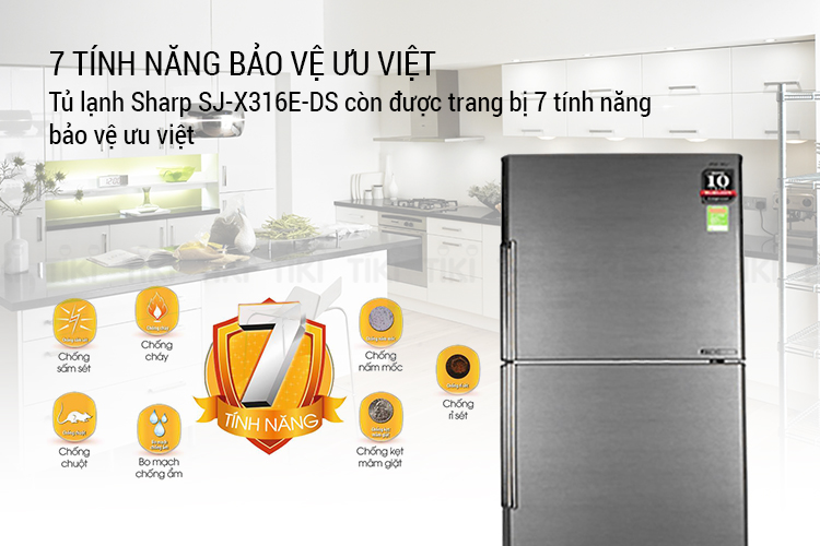 Tủ Lạnh Inverter Sharp SJ-X316E-DS (287L) - Hàngchính hãng