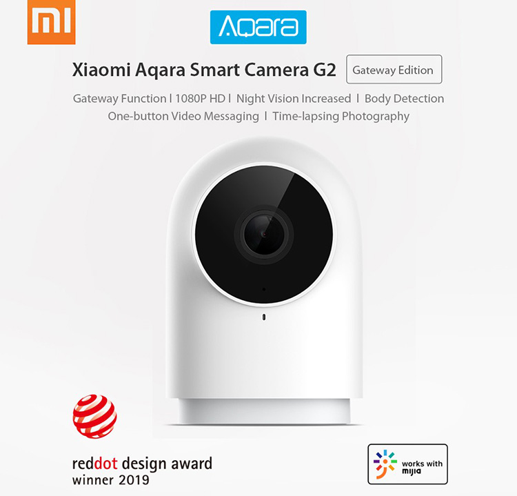 Xiaomi Mijia Aqara Smart Camera G2 1080P Gateway Edition Zigbee Linkage WiFi Wireless APP Control Camera Hub Mi Smart