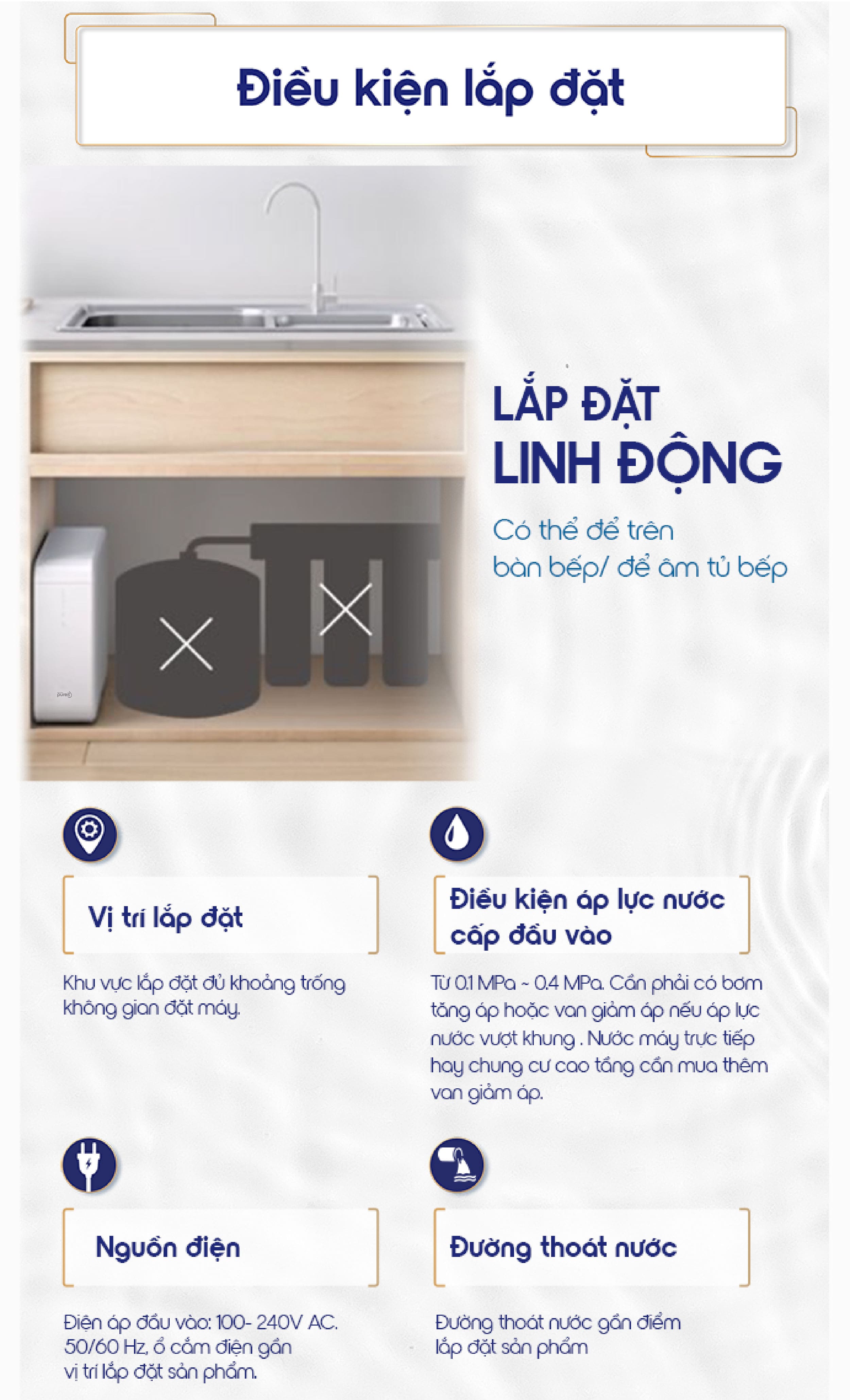 Máy Lọc Nước Pureit Delica UR5640 – Công Nghệ Lọc RO - Lắp Dưới Ngăn Tủ Bếp - Hàng Chính Hãng