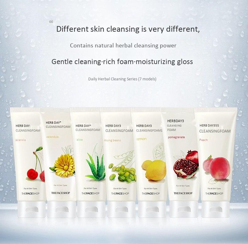 Bộ Sản Phẩm Rửa Mặt Thảo Dược The Face Shop (Bộ 4 Sản Phẩm)