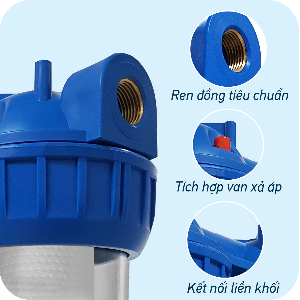 Bộ Lọc Thô Cao Cấp Mỹ PARTEK P1012-PRS (Kèm Lõi)