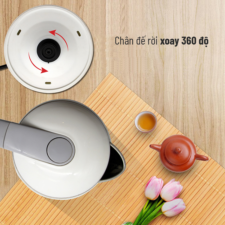 Ấm Đun Siêu Tốc 2 Lớp Nagakawa NAG0314 (1.8 Lít) - Hàng Chính Hãng