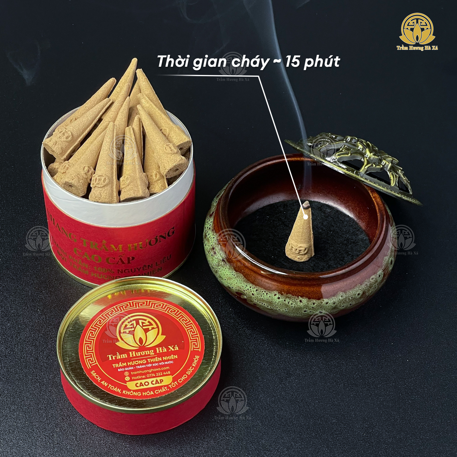 Nhang nụ trầm hương đốt xông nhà tẩy uế HÀ XÁ đồ thờ cúng phong thủy, xua đuổi vận xui, thu hút nguồn năng lượng tích cực, thanh lọc không khí, an toàn cho sức khỏe