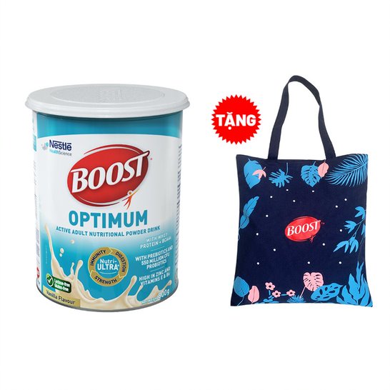 Mẫu Mới Sản Phẩm Dinh Dưỡng Y Học Nestlé Boost Optimum Bổ Sung Dinh Dưỡng Cho Người Lớn 800G - Tặng Túi Canvas