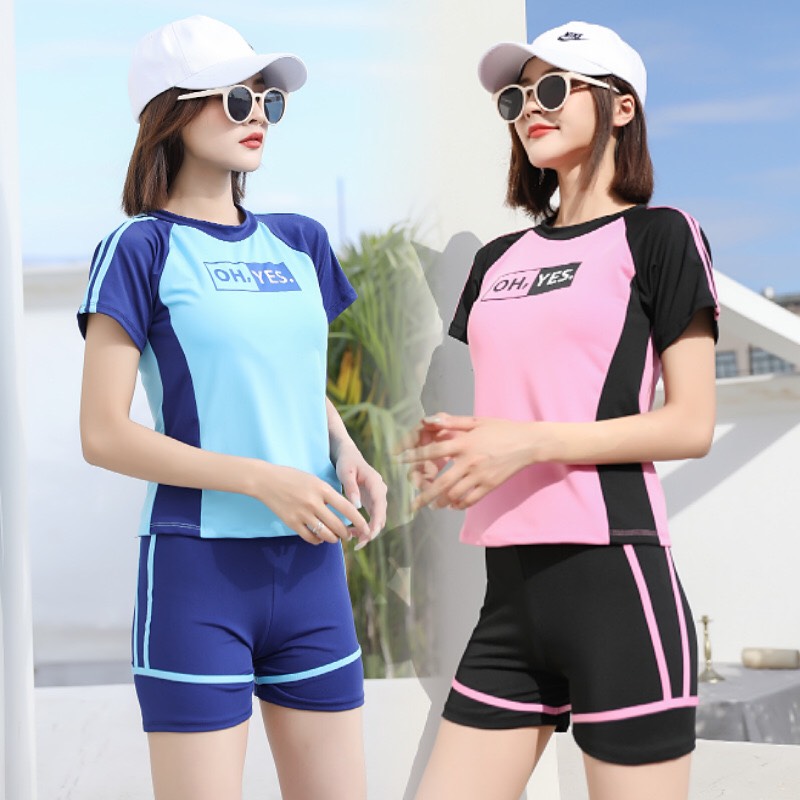 Mua Đồ Bơi Nữ Kín Đáo 2 Mảnh Đi Biển, Áo Bơi Nữ Cộc Tay Quần Short Bơi Giấu  Bụng Thời Trang Hàn Quốc | Tiki