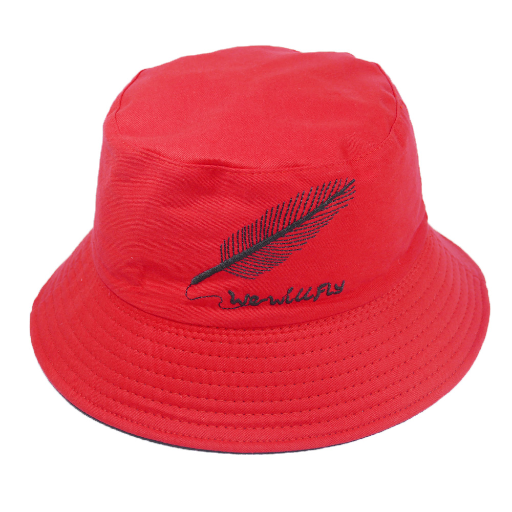 Nón bucket tai bèo thêu hình chiếc lá We Will Fly, may 2 lớp với 2 màu khác nhau độc đáo, vải cotton mềm mại thoải mái