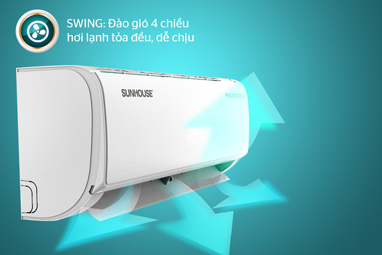 Điều Hòa Inverter Sunhouse SHR-AW12IC610 (12.000Btu) - Hàng Chính Hãng - Chỉ Giao tại Hà Nội