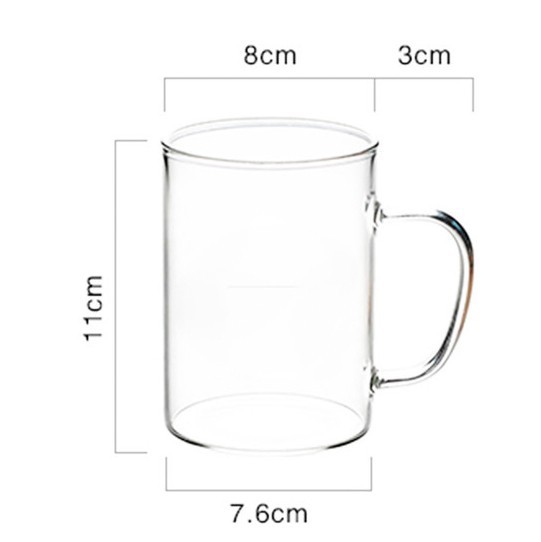 Ly thủy tinh tay cầm 450ml chịu nhiệt