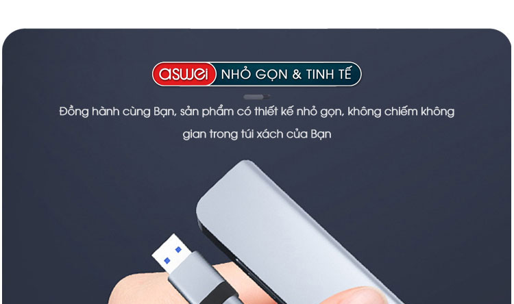 cổng usb, hub chuyển đổi usb type c aswei