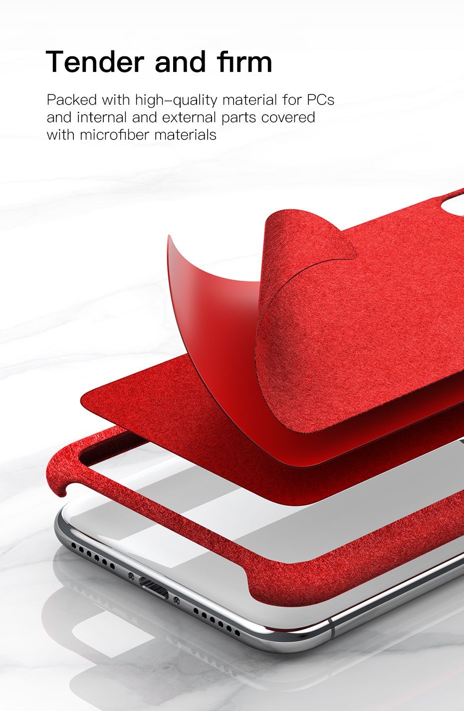 Ốp lưng bọc vải siêu mịn, chống trầy xước Baseus Original Super Fiber Case cho iPhone XS Max (New Model) - Hàng chính hãng